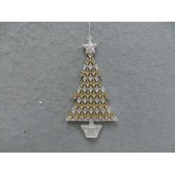 Item 303086 Champagne Silver/Champagne Gold Christmas Tree Ornament