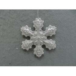 Thumbnail Champagne Silver Snowflake Ornament
