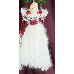 Thumbnail Red/White Angel Ornament