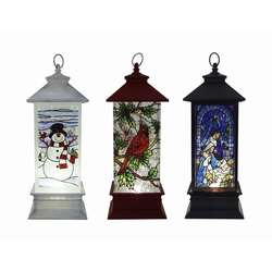 Item 322157 Stained Glass Glitter Water Lantern