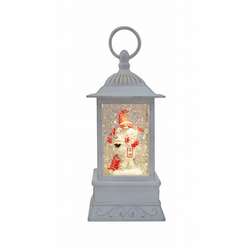 Item 322167 Antique White Gnome Glitter Water Lantern