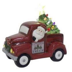 Item 322272 LED Red Truck With Santa