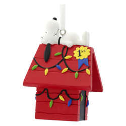 Item 333061 thumbnail Snoopy On Decorated Doghouse Ornament
