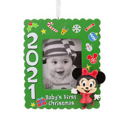 Item 333184 Minnie Mouse Baby's First Photo Frame Ornament