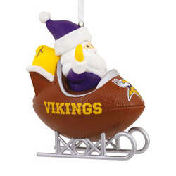 Item 333299 thumbnail Minnesota Vikings Santa Football Sled Ornament