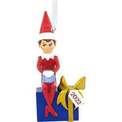 Item 333378 Elf On The Shelf With Gift Dated Ornament