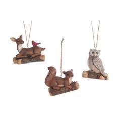 Item 360180 Deer/Squirrel/Owl Ornament