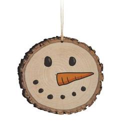 Item 364011 Snowman Face Barky Ornament