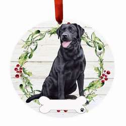 Thumbnail Black Labrador Fb Wreath Ornament