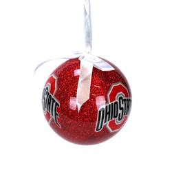 Item 416078 Ohio State University Buckeyes Glitter Ball Ornament
