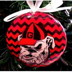 Item 416303 University of Georgia Bulldogs Chevron Ornament