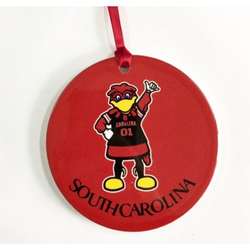 Item 416432 University of South Carolina Gamecocks Mascot Disc Ornament