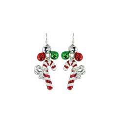 Item 418063 Candy Canes With Jingles Earrings