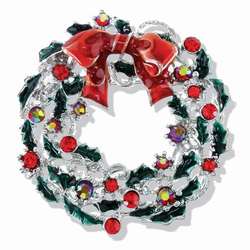 Item 418166 thumbnail Christmas Wreath Pin
