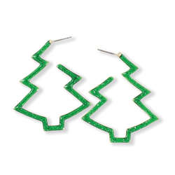 Item 418590 Gold/Green Tree Earrings