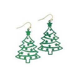 Thumbnail Glitter Christmas Tree Earrings