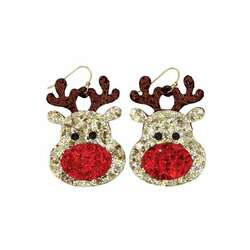 Thumbnail Glitter Rudolph Earrings