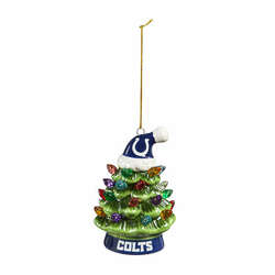 Item 420216 thumbnail Indianapolis Colts Tree with Hat Ornament