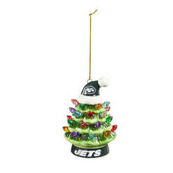 Thumbnail New York Jets Tree With Hat Ornament