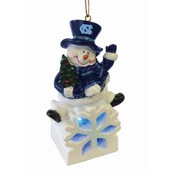 Item 420656 University of North Carolina Tar Heels Color Changing LED Snowman Ornament