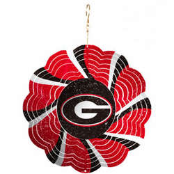 Item 421104 University of Georgia Bulldogs Geo Spinner Ornament