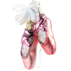 Item 425071 Pair of Pink Ballet Slippers Ornament
