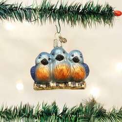 Item 425402 thumbnail Feathered Friends Bluebirds On Branch Ornament