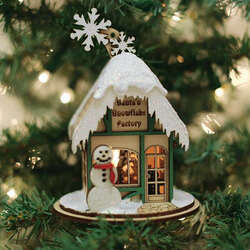 Item 426207 Santa's Snowflake Factory Ornament