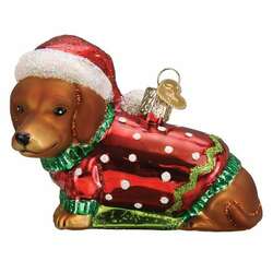 Thumbnail Dashing Dachshund Puppy Ornament