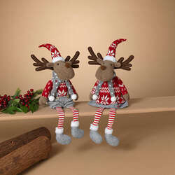 Item 431171 thumbnail Plush Holiday Moose Shelf Sitter