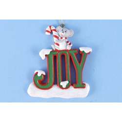 Item 436855 thumbnail Christmas Mouse On Joy Ornament