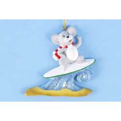 Item 436858 Christmas Mouse Surfing Ornament