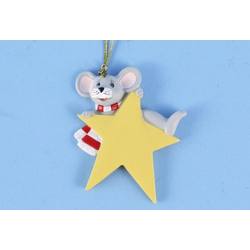 Item 436861 Christmas Mouse On Star Ornament