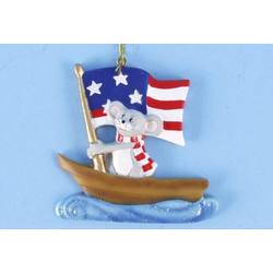 Item 436862 Christmas Mouse Sailing Flag Ornament