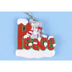 Item 436878 Christmas Mouse Peace Ornament