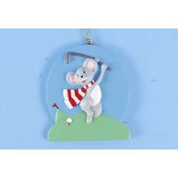 Item 436879 Christmas Mouse Golfing Ornament