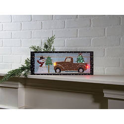 Item 455513 Lighted Cut Your Own Tree Canvas Print With Timer