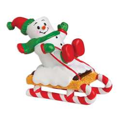 Item 459450 Marshmallow Child On Sled Ornament
