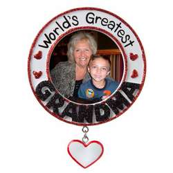 Item 459522 World's Greatest Grandmother Photo Frame Ornament