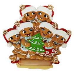 Thumbnail Nostalgic Gingerbread Family Of 6 Ornament