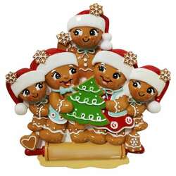 Thumbnail Nostalgic Gingerbread Family Of 5 Ornament