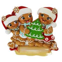Thumbnail Nostalgic Gingerbread Family Of 3 Ornament