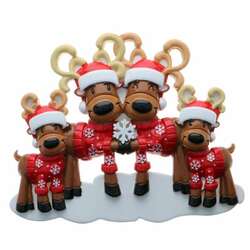 Thumbnail Mr. And Mrs. Reindeer Family Of 4 Ornament