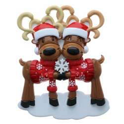 Thumbnail Mr And Mrs Reindeer Family Of 2 Ornament
