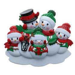Thumbnail Snowman Family Of 5 Ornament