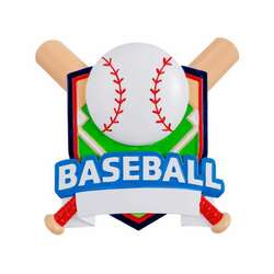 Item 459642 Baseball Shield Ornament