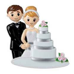 Item 459658 Wedding Couple With Cake Ornament