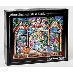 Item 473084 thumbnail Stained Glass Nativity 1000 Piece Jigsaw Puzzle