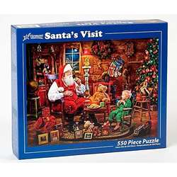 Item 473092 thumbnail Santa's Visit With Child/Teddy Bear 550 Piece Jigsaw Puzzle