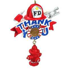 Item 483068 Thank You Firefighter Sign Ornament